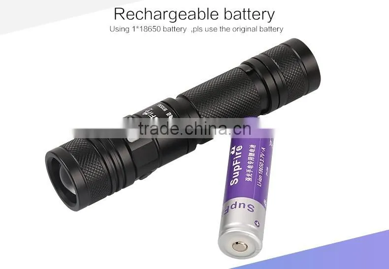 Small LED torchlight A2 USB rechargeable flash light zoom flashlight