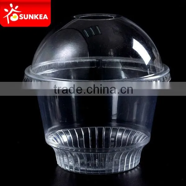 450ml, 500ml, 16oz transparent Plastic cup with straw and lid