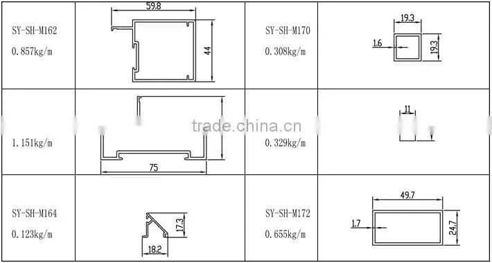 extrude door guide rails with ISO certification