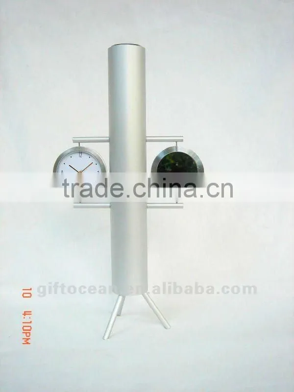 aluminum art metal desk clock, crafts aluminum clock