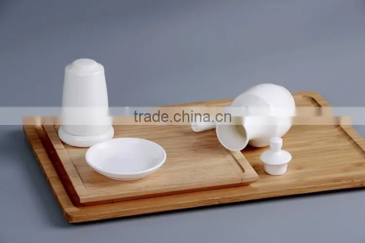 plain restaurant ceramic soy sauce and vinegar pot