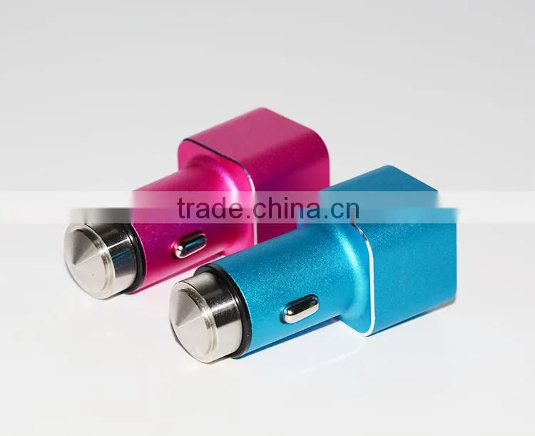 Hot Sales ! Metal Bullet Electric Dual Car Charger