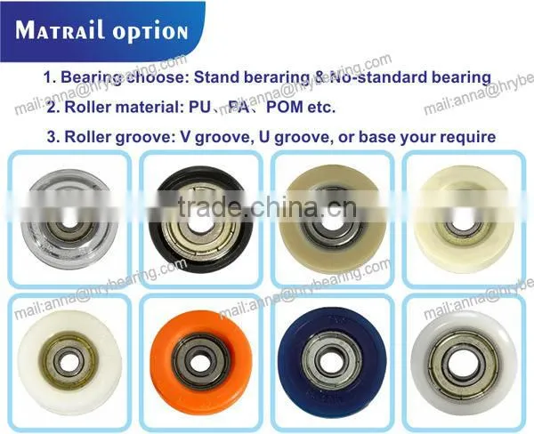 Barnroom sliding shower door roller u groove wheel