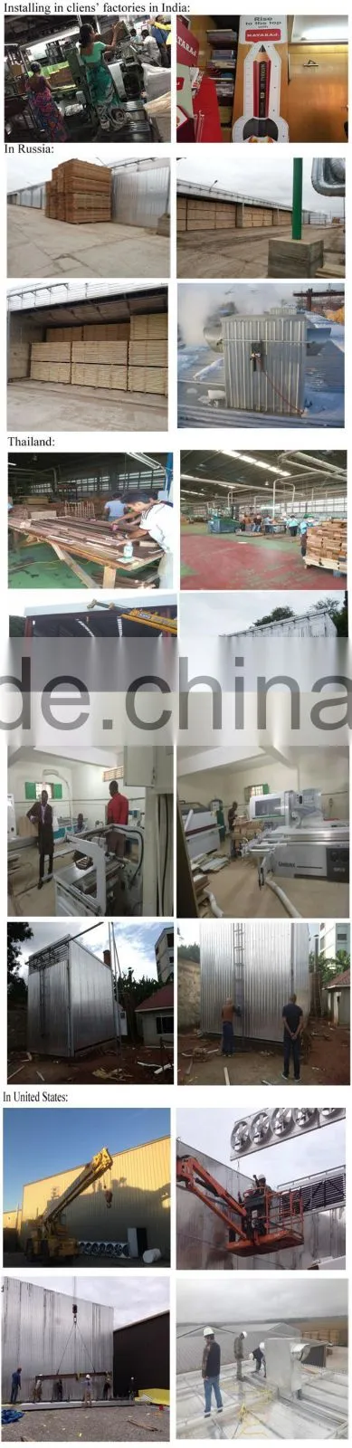 Lastest technology good quality wood drying room, lumber drying chamber for sale/log dryer kiln