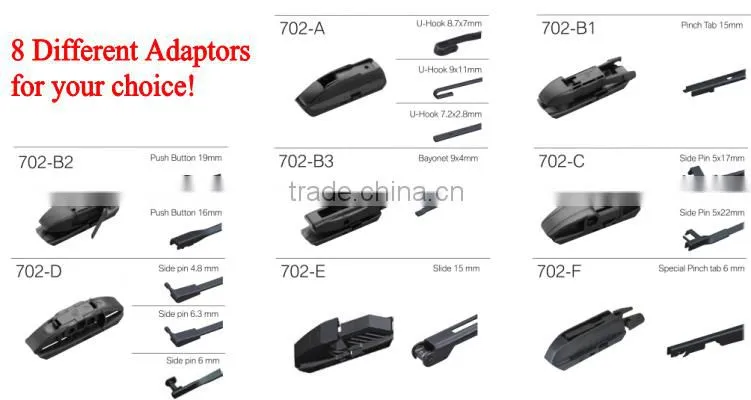 JM-702 Flat Front Wiper Blade automotive flat blade wipers