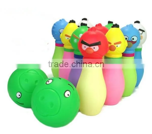 Plastic kids toy bowling ball bowling pin game toy