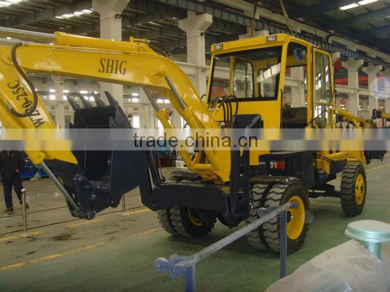 Cheap model WZ30-25c backhoe loader with YTO engine GOST for Russia only 16800usd per unit