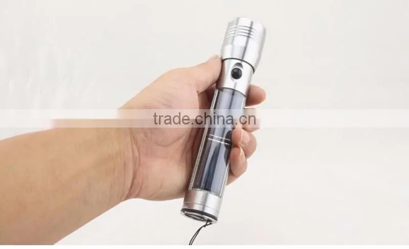 White Box-2016 New Solar Aluminium Alloy Flexiable LED Flashlight Electronic Waterproof Torch