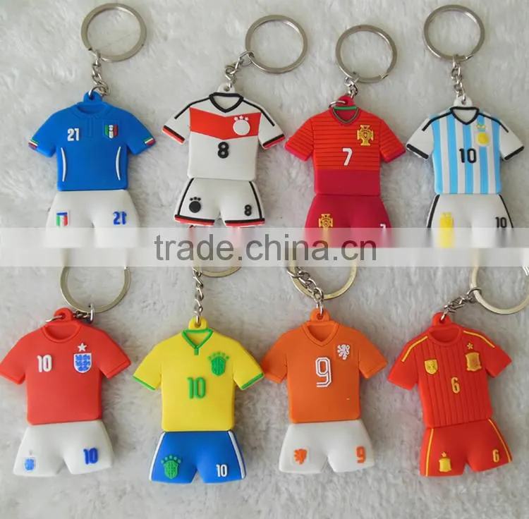 Custom Rubber Keyring, Football T-Shirt Shape Keyring