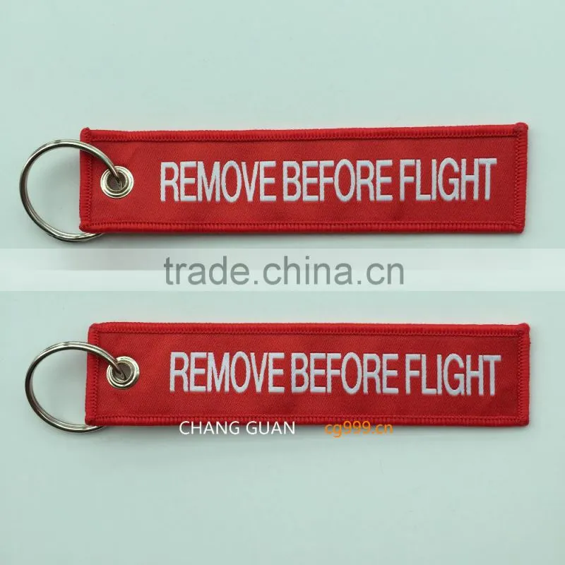 The fashion woven label key chain factory