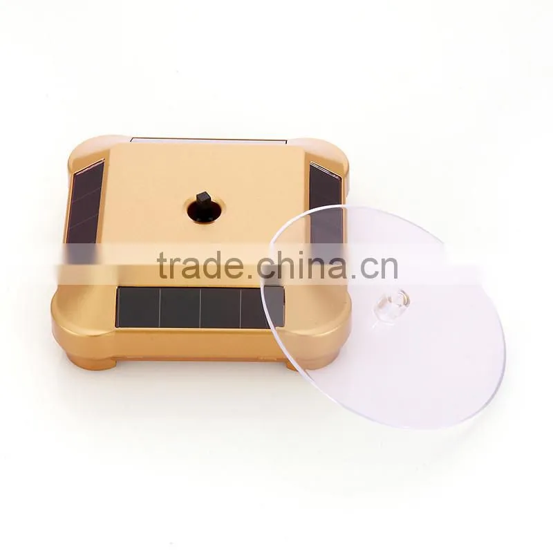 Jewerly small Solar turntable rotating display stand,Solar energy display shelf stationary display stand