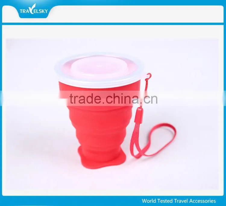 Drinkware portable silicone foldable cup for travel