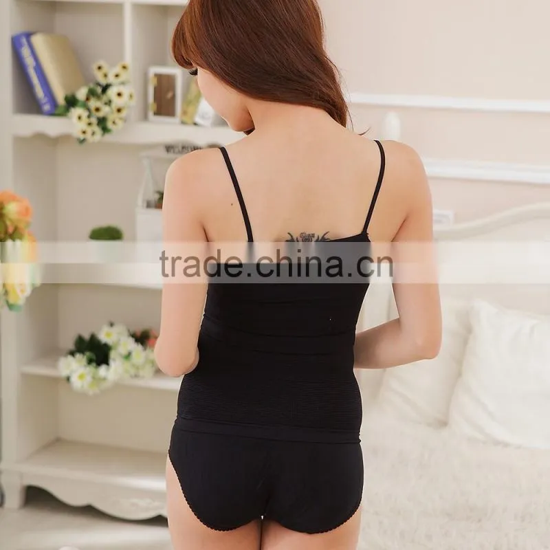 Seamless Underwear For Women Body Shaper Underwear Nylon Camisole black color Y09