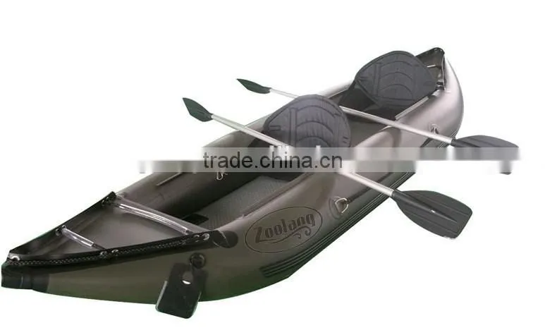 red double inflatable PVC racing canoe kayak