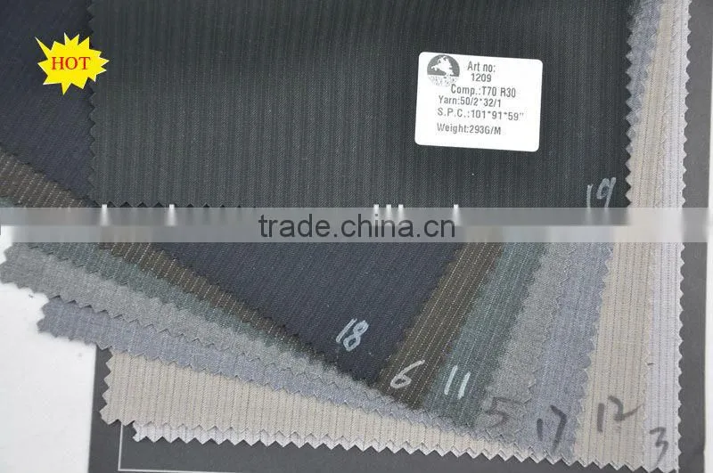 wholesale fine quality t/r men's suiting fabric in stock