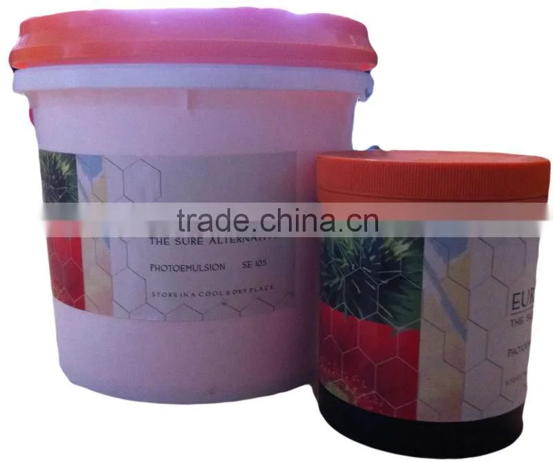 Solvent resistant photo emulsion used for textile printing