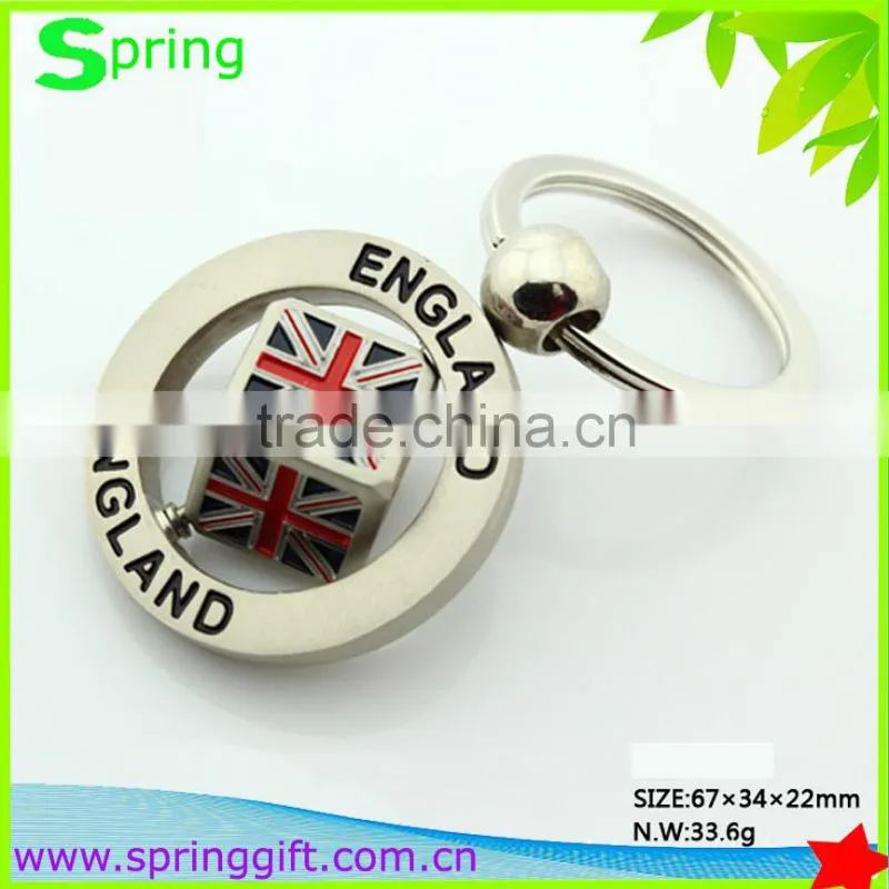fashion england style dice key chain ,great british travel key ring, UK souvenir keychains