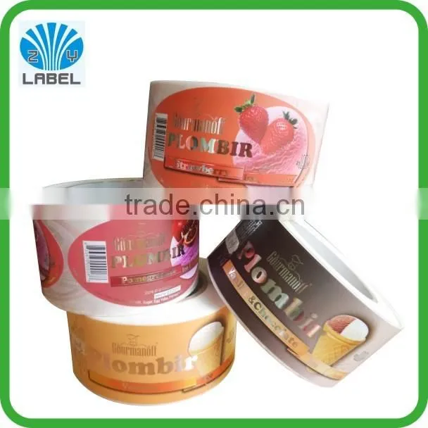 Printing waterproof adhesive label ,roll label with glossy lamination