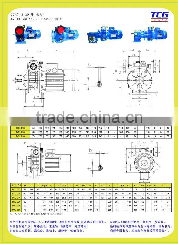 Various speed variator,gearbox gear reducer Variator