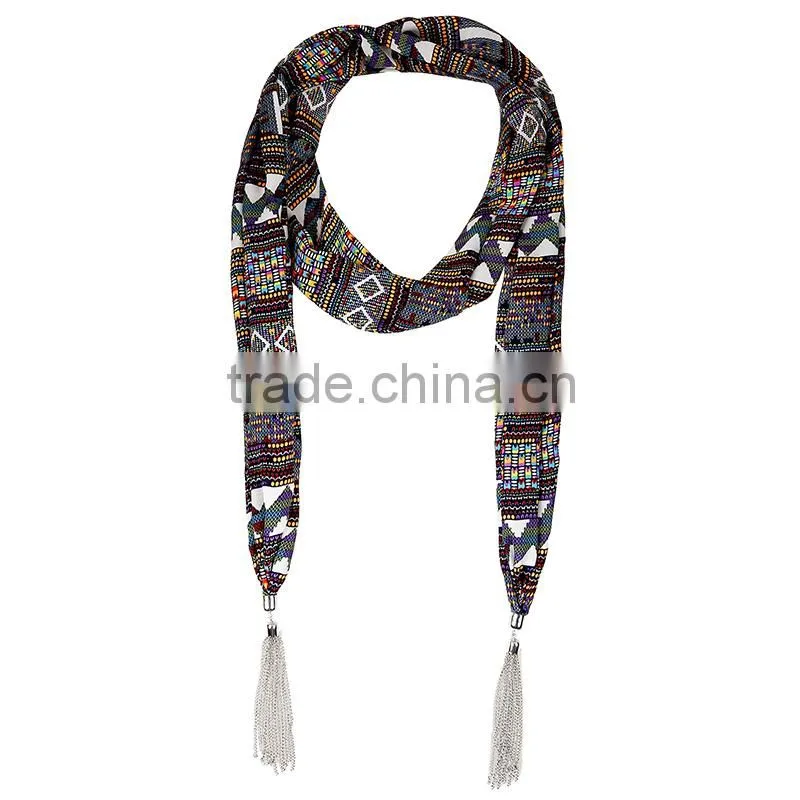Top sale funny tetris printing scarf, Crumpled scarf