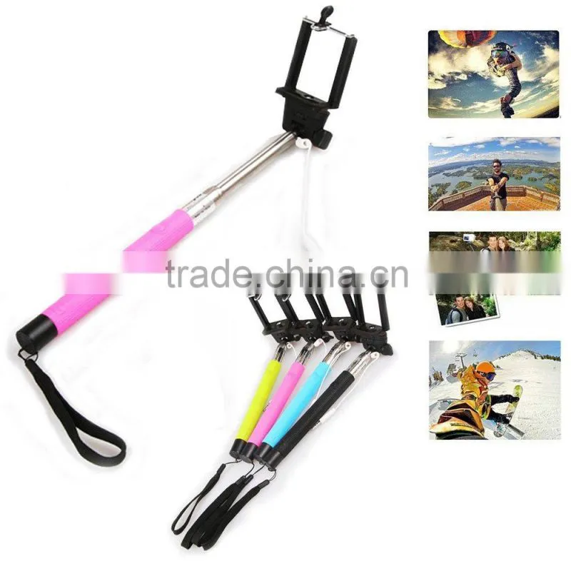 2015 newest mobile phone accessories camera smartphone selfie stick monopod for iphone 6 plus