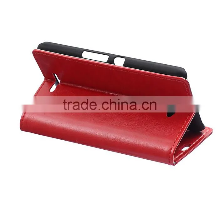 Wholesale Flip Cover Leather Case For Sony E4,For Sony E4 Book Cover Stand Case