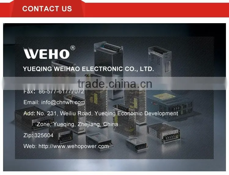 WEHO S-50-24 50W 24V 2.1Amp Output Current 47-63HZ AC-DC Power Supply Manufacturer
