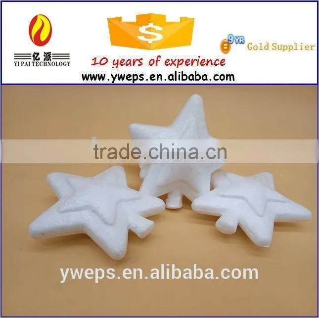 White styrofoam hollow star shape wreath ring/polystyrene christmas star