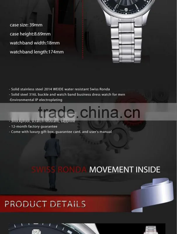 2015 New !!! Weide Best sell fashion big watches for men WG-93005-2