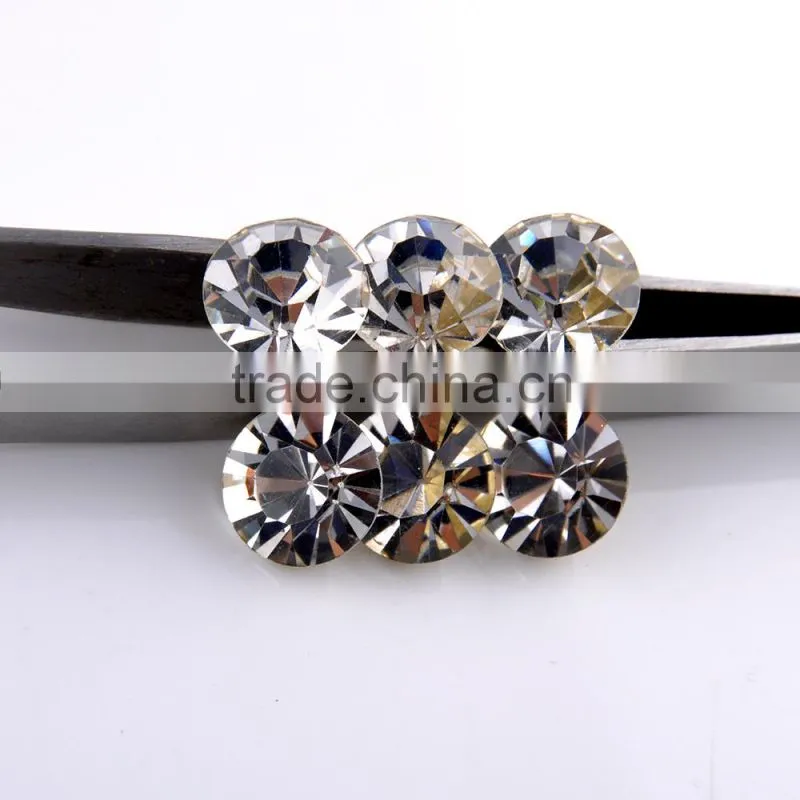 Crystal diamond pointback rhinestone glass