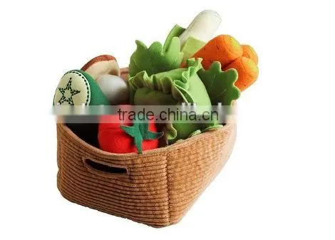 Encourages role play /kids cooking play set toys/plush vegetables set toy