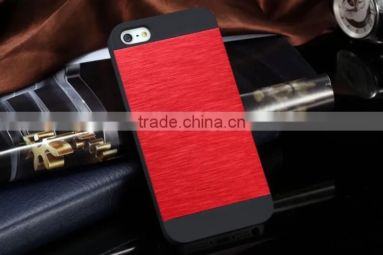 Luxury Gold Metal Brush Cover for iPhone 5 5s Phone Shell APortable aluminum Hard Back Fashion Case for iphone5
