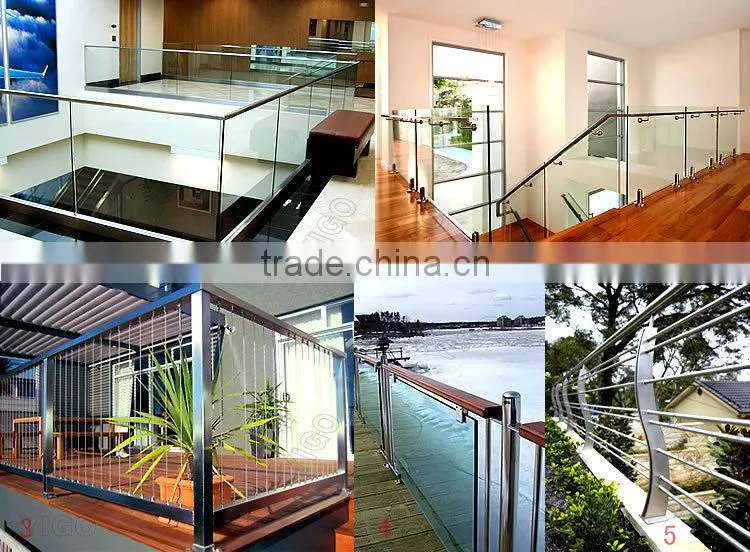 High Quality indoor glass railing systems