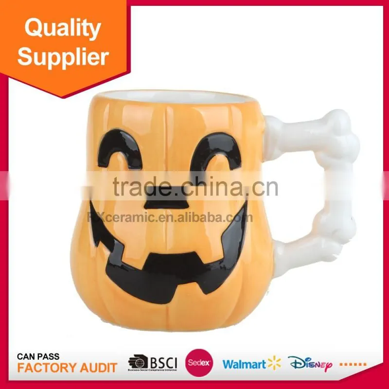 Eco-Friendly Halloween hand-painted ceramic creative pumpkin mugs