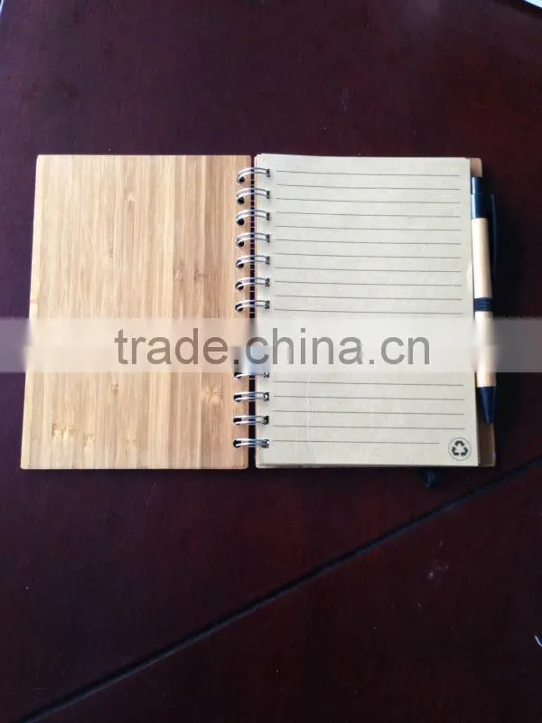 Hot new bamboo cover notebook