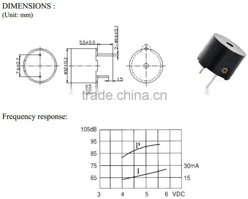 FB-60SP05 electromagnetic signal transmitter piezo transducer (FBELE)