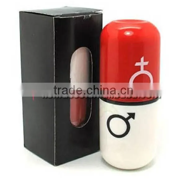 Innovative Plastic Tube Cup For lovers Looks Like Pills