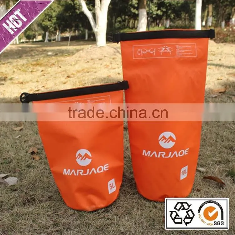 Hot selling custom logo outdoor camping hiking dry bag with shoulder strap