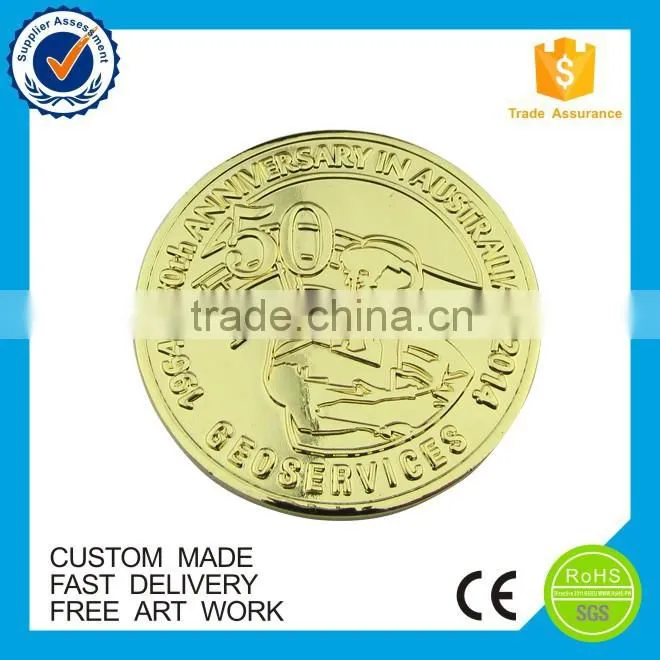 New Design wholesale gold commemorative coin
