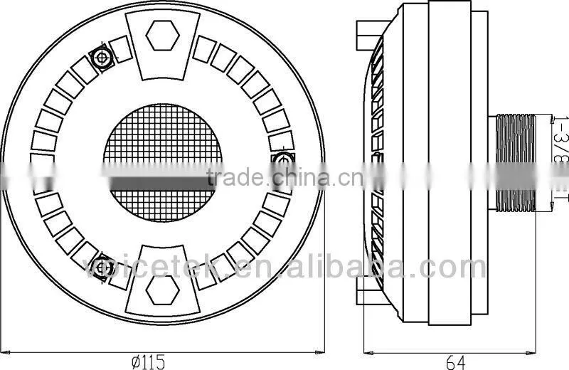 TSCT-4405 Active professional OEM and ODM china manufacturer 4.5" 120W car compression driver speaker