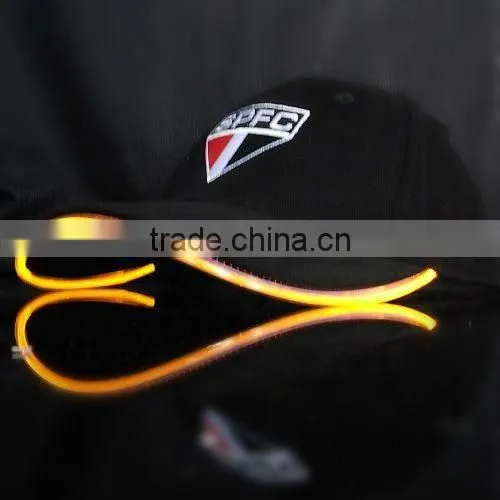 led lights flashing fiber optic baseball caps