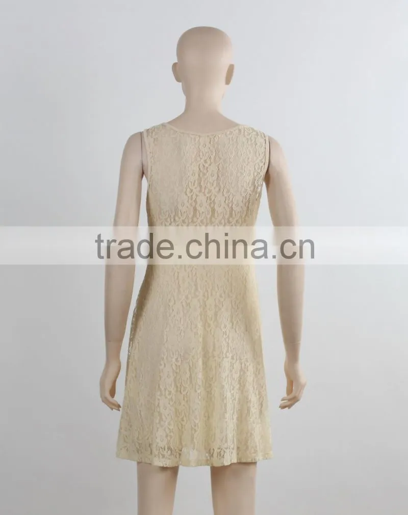 F5S12062 Plain Women Lace Dress Fashion Design