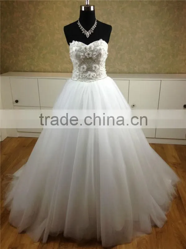 strapless sweetheart nekline rhinestone beaded sequin wedding dresses