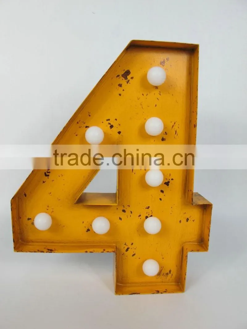 Vintage decorative LED Marquee Metal Love sign