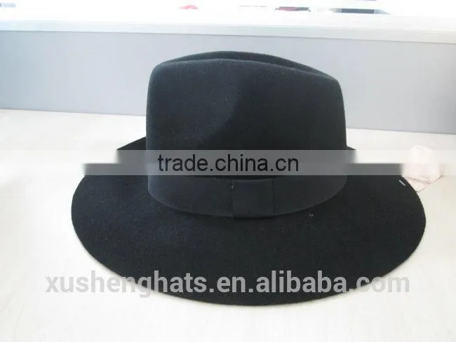 wholesale wool felt wide brim fedora hats for men