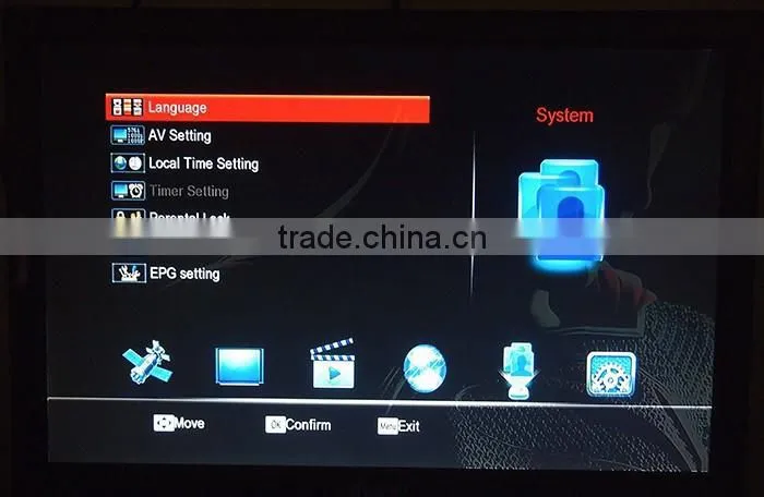 2015 new !free to air internet satellite TV receiver DVB a5s satellite descramblers support cccam cline account