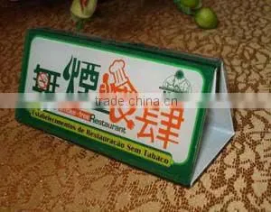 Simple design acrylic sign holder for hotel/restaurant