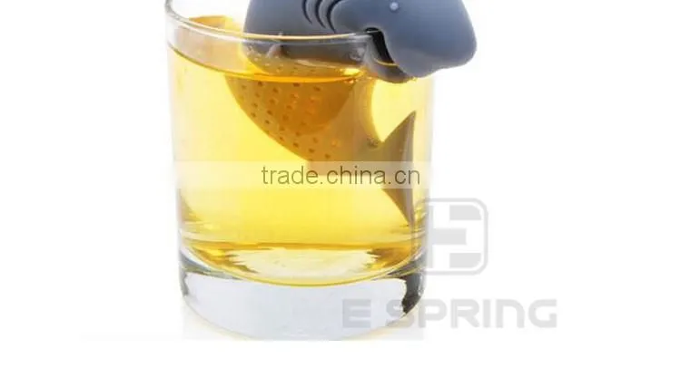 lovely shark silicone tea strainer tea filter tea infuser portable tea tools kitchen accessories