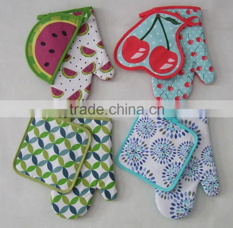pigment printing tea towel shaped pot holder kitchen basics oven mitten