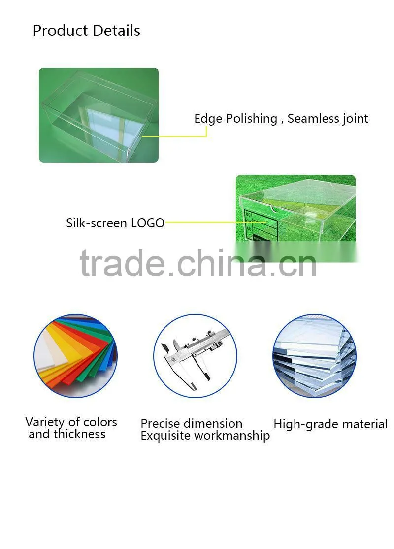 A-grade perspex display box acrylic showcase display with key and lock wholesale cheap